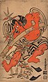 Image 22A Torii Kiyomasu painting of kabuki actor Ichikawa Danjuro I playing Soga Tokimune. This was likely one of the most popular ukiyo-e actor prints (from History of Tokyo)