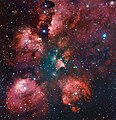 Image 2An image of the Cat's Paw Nebula created combining the work of professional and amateur astronomers. The image is the combination of the 2.2-metre MPG/ESO telescope of the La Silla Observatory in Chile and a 0.4-meter amateur telescope. (from Amateur astronomy)