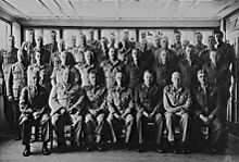 Formal group portrait of men in Army uniforms