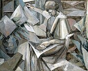 Albert Gleizes, 1910, La Femme aux Phlox (Woman with Phlox), oil on canvas, 81 x 100 cm, Museum of Fine Arts, Houston. Exhibited in Room 41, Salon des Indépendants 1911, Armory Show 1913