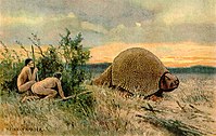 Hunting a glyptodon