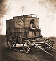 Image 45Roger Fenton's Photographic Van, 1855, formerly a wine merchant's wagon; his assistant is pictured at the front. (from Photojournalism)