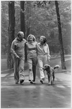 Gerald e Betty Ford, filha Susan e Liberty, em Camp David