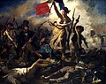 Image 6Eug�ne Delacroix's Liberty Leading the People (1830, Louvre), a painting created at a time where old and modern political philosophies came into violent conflict. (from History of political thought)