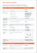 Cheatsheet guide to wikimarkup