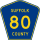 County Route 80 marker