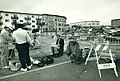 Image 6A journalist works on location at the Loma Prieta Earthquake in San Francisco's Marina District October 1989. (from Broadcast journalism)