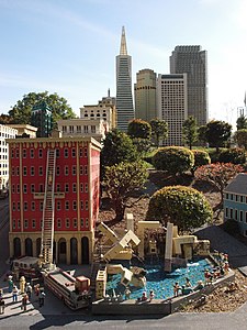 Reproduced in LEGO bricks at Miniland in Legoland California (2011)