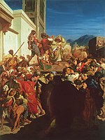 Execution of a Jewess in Tangiers by Alfred Dehodencq, c. 1861—the 1834 execution of Sol Hachuel as imagined by the European painter 27 years later.[77]