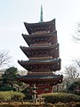 Image 55The five-story pagoda of Kan'ei-ji, which was constructed during the reign of Tokugawa Hidetada and required the building of the Kimon (Devil's Gate) (from History of Tokyo)