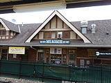 2014: The New York Central Railroad-era mileage sign at Mount Kisco (Metro-North station).