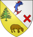 Arms of Saint-Andr�-d'Embrun, France, with a sheep pascuant to sinister