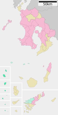 Location of Toshima in Kagoshima Prefecture