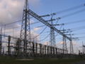 Portal pylons of Kriftel substation near Frankfurt