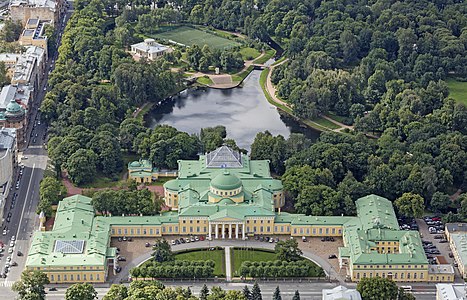 Tauride Palace, aerial view, by Godot13