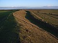 Ditch and bank on the southeast side