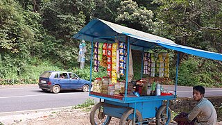 A cart hawker in Wayanad, India