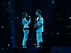 Zala Kralj & Gašper Šantl performing "Sebi" in Tel Aviv (2019)