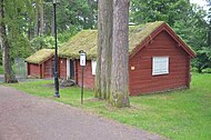 Cabana de soldado no parque da cidade