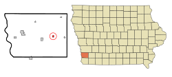 Location of Hastings, Iowa