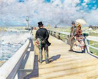 Pierre-Georges Jeanniot, On the pier, c. 1886