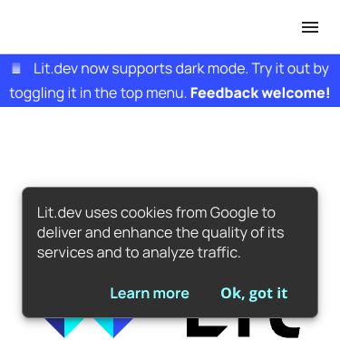 Screenshot of https://lit.dev/