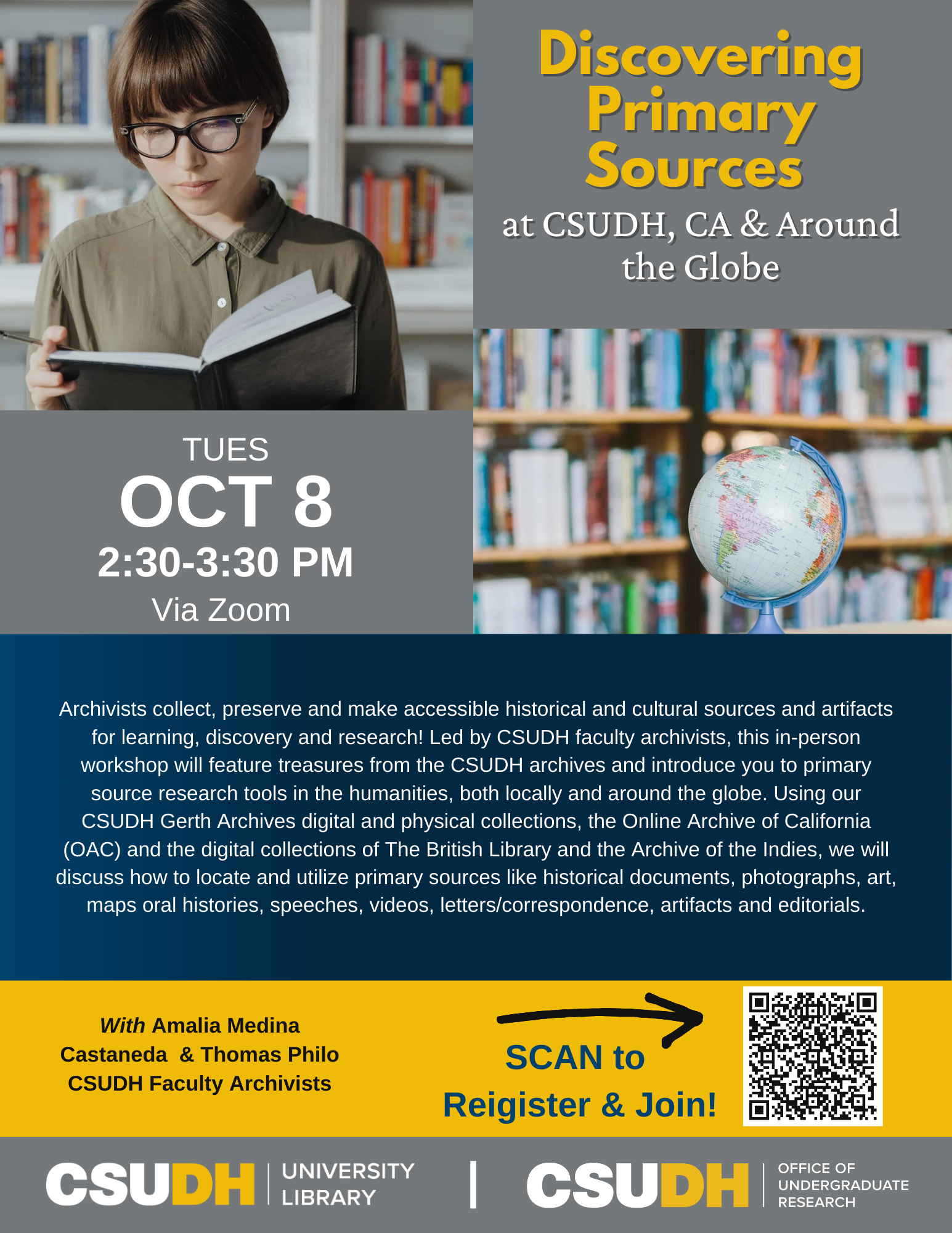 Discovering-Primary-Sources-at-CSUDH-CA-Around-the-Globe-Flyer