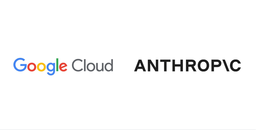 Co-branding logo of Google Cloud and Anthropic