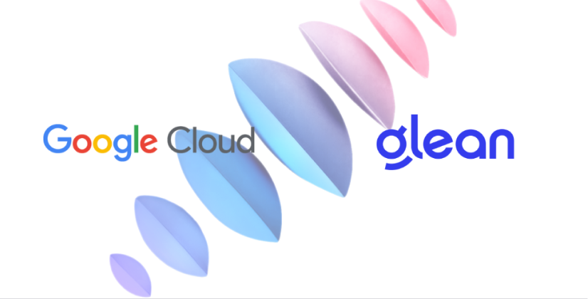 Co-branding logo of Google Cloud and glean