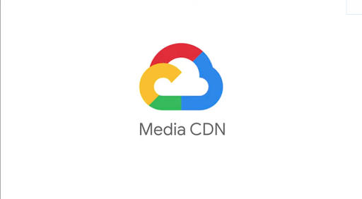 Logotipo do Google Cloud com texto do Media CDN