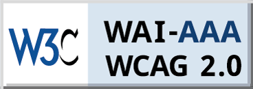 Level AAA conformance icon, W3C-WAI Web Content Accessibility Guidelines 2.0 (blue)