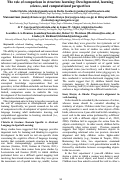 Cover page: The role of comparison in structure learning: Developmental, learning science, and computational perspectives