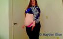 Hayden Blue: Vue du strip-tease DE BBW ci-dessous