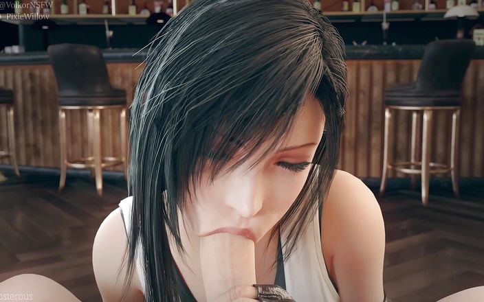 The fox 3D: Final Fantasy - Tifa Lockhart e anima��o de pau grande com...