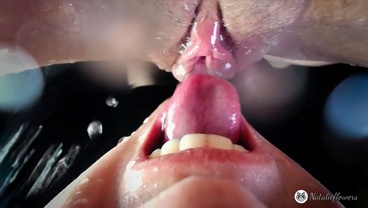 Splash all Over my Face.POV Closeup Licking Creamy PUSSY