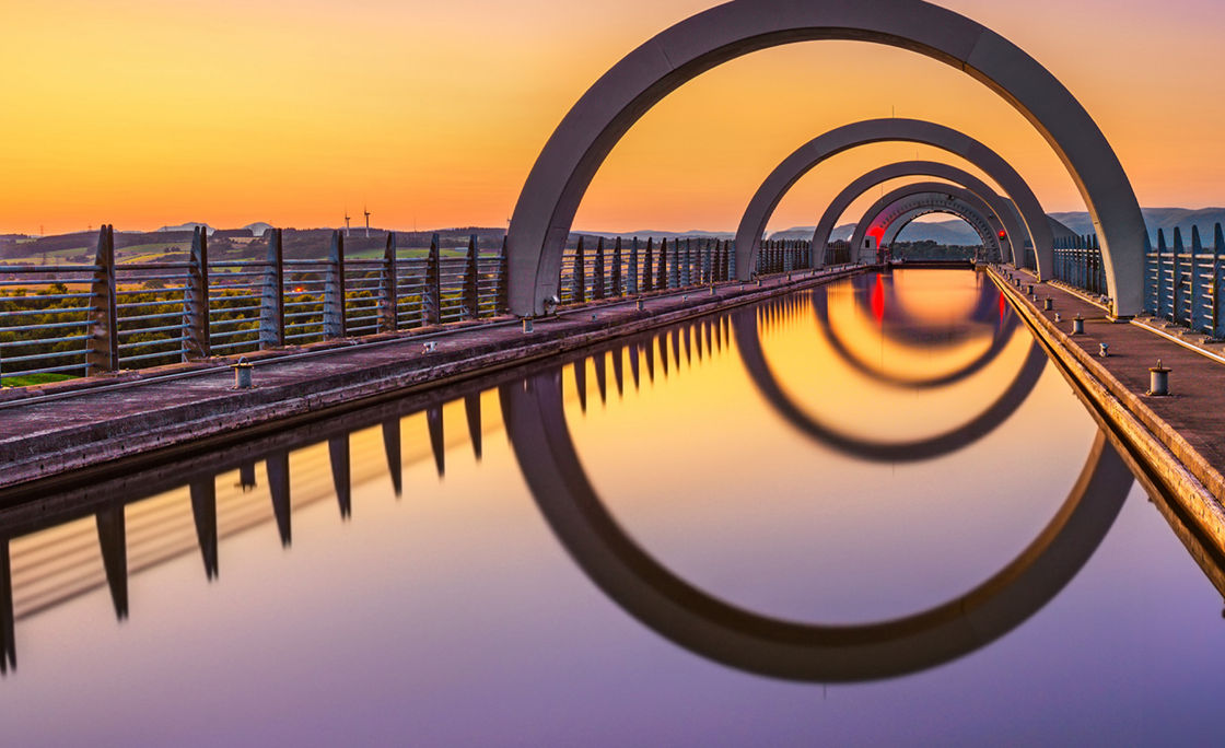 Circular rings around river