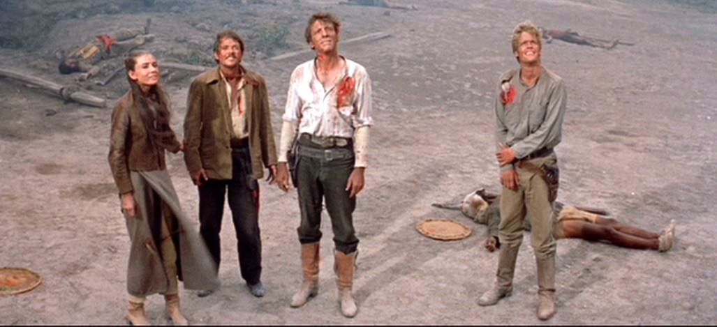 Audrey Hepburn, Burt Lancaster, Audie Murphy, and Doug McClure in The Unforgiven (1960)