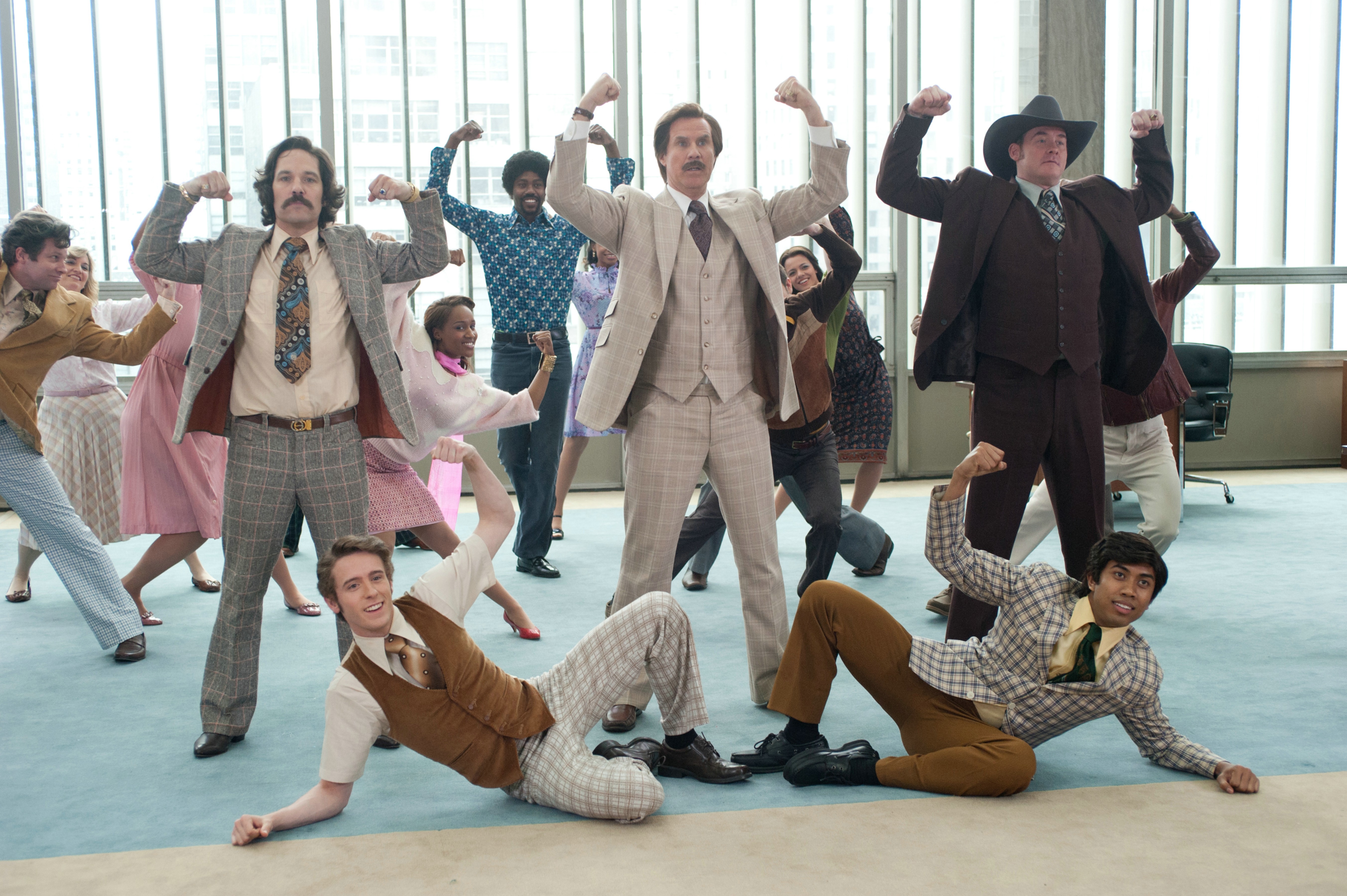 Will Ferrell, David Koechner, and Paul Rudd in Anchorman 2: The Legend Continues (2013)