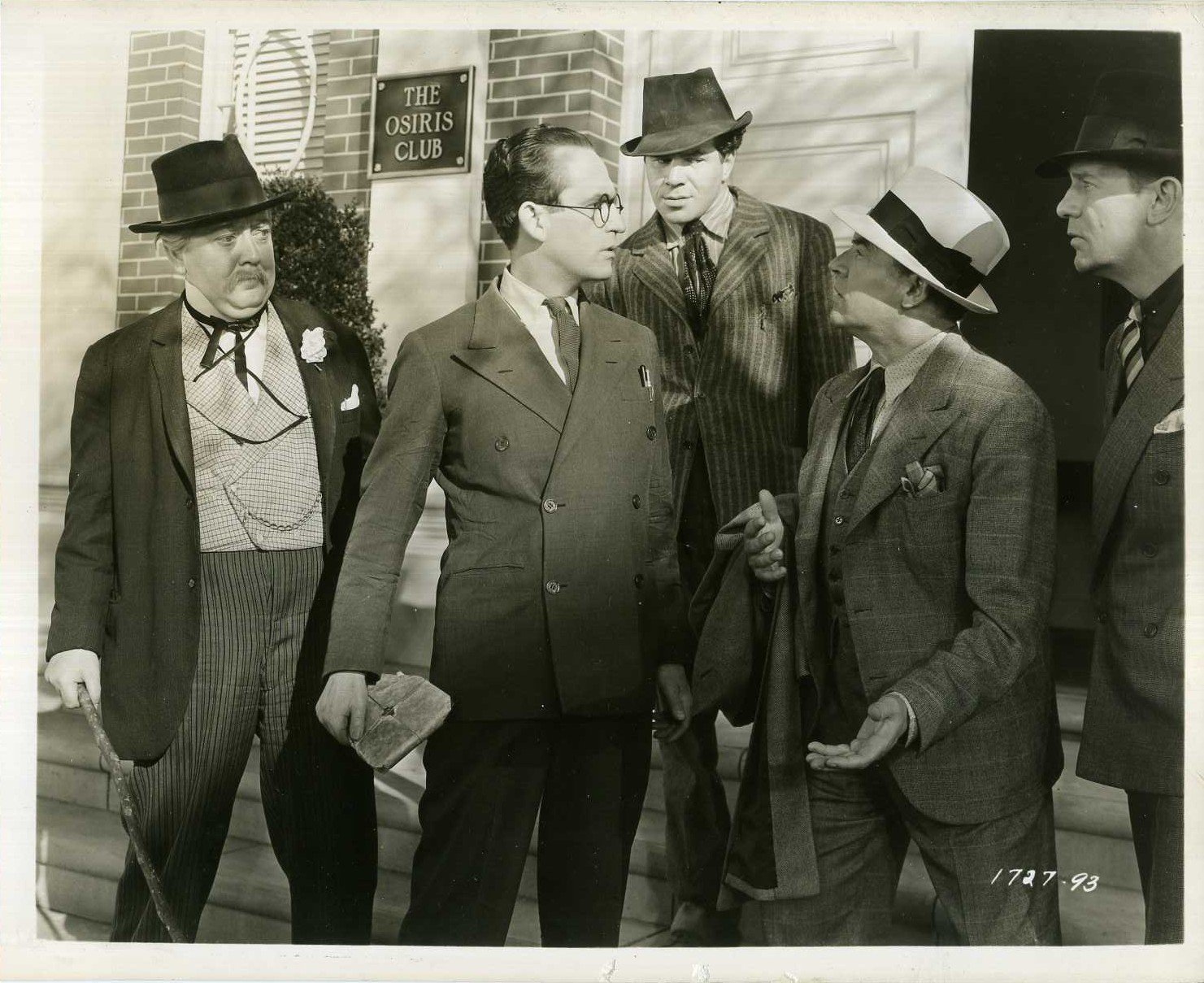 Bud Geary, Harold Lloyd, Lionel Stander, and Raymond Walburn in Professor Beware (1938)