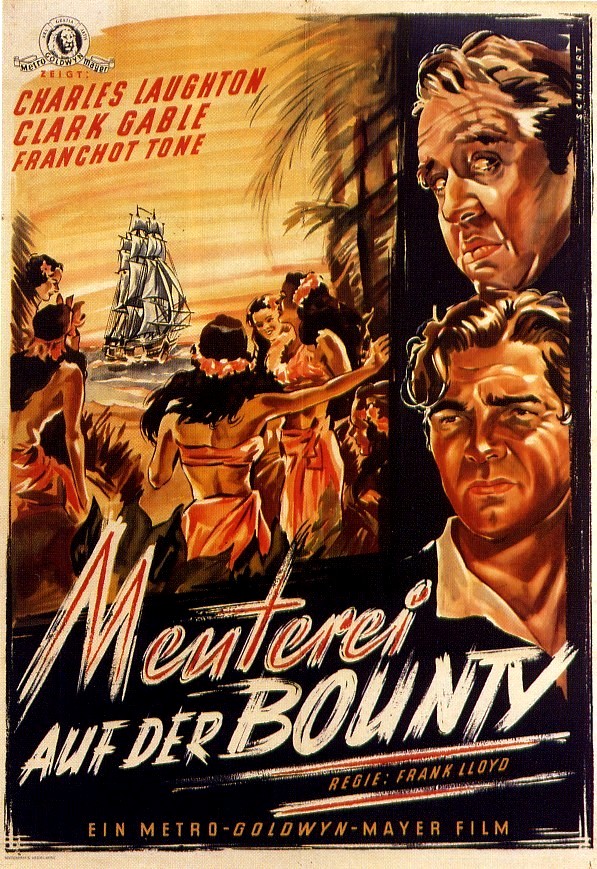 Clark Gable, Charles Laughton, Frank Lloyd, Franchot Tone, and Georg Schubert in Mutiny on the Bounty (1935)