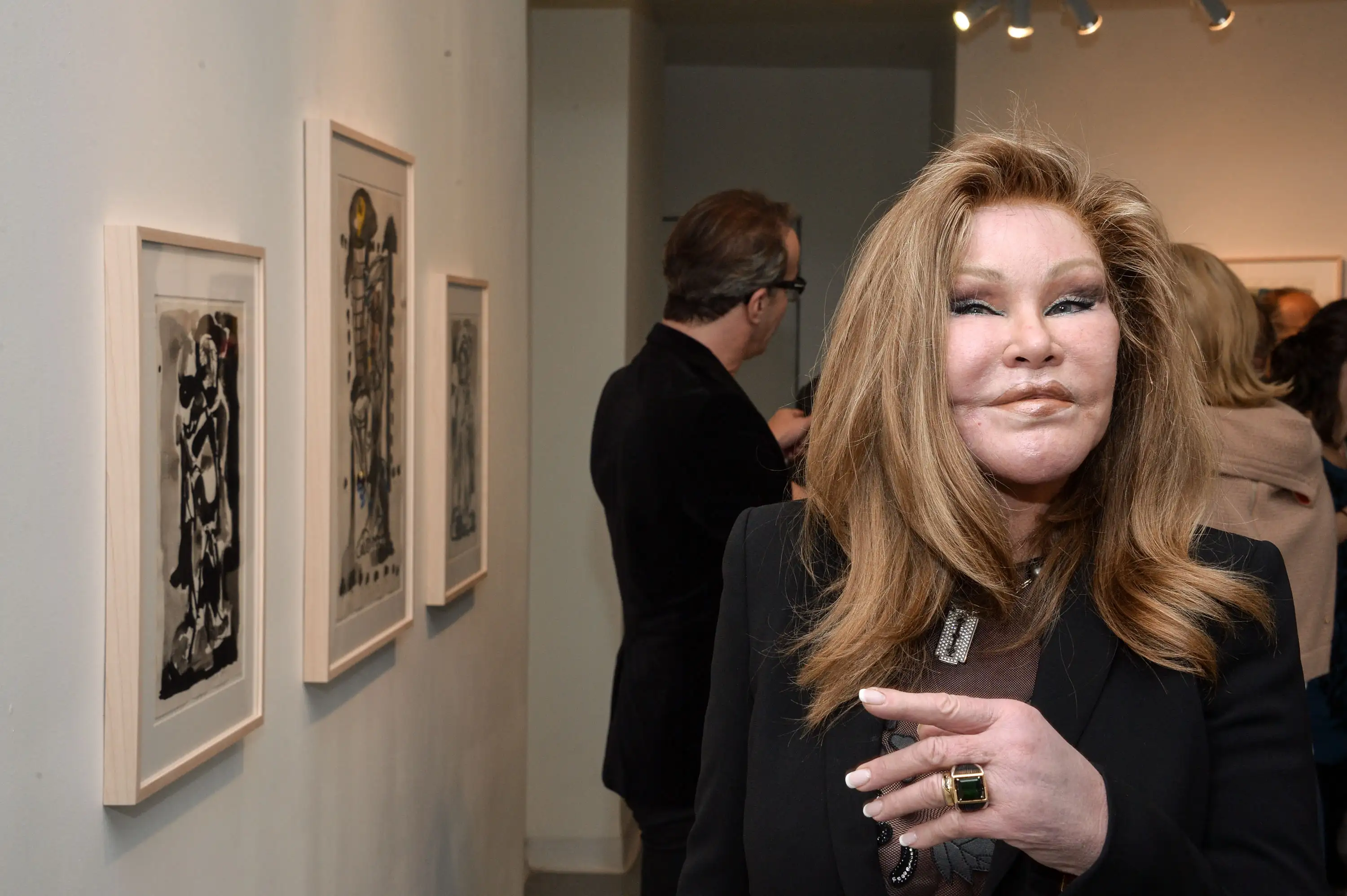 Jocelyne Wildenstein Visits The Jean-Yves Klein : Chimeras Exhibition