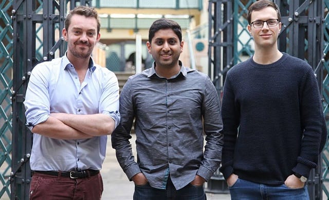 Ben Corrigan, Jonny Plein, and Vikram Simha, founders of Pouch