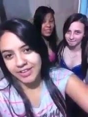 3 lesbian latinas hot kiss