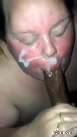 SSBBW White Slut Deep Throat Blowjob And Huge Cum Facial