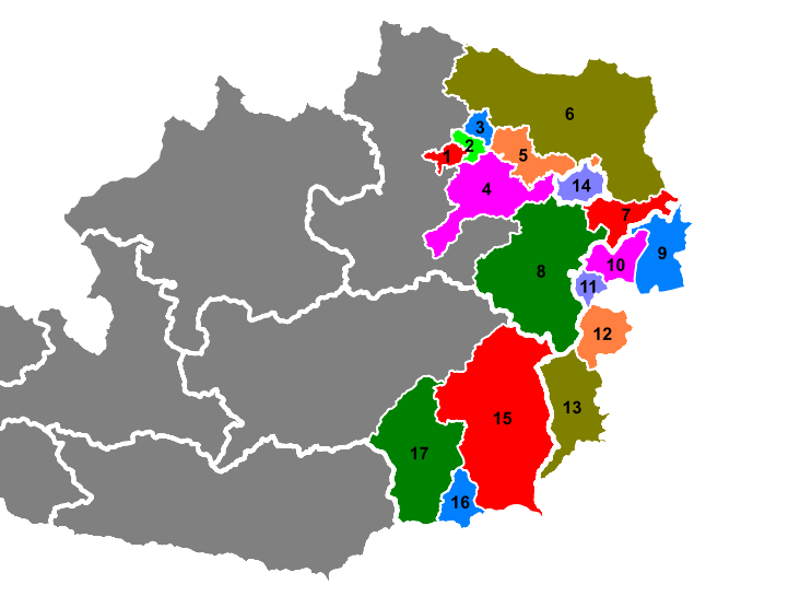 Weinbaugebiete in Österreich