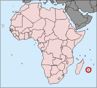 Landkaart vun Afrika, Réunioun ervirgehuef