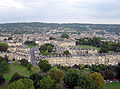 Royal Crescent eta aireko ikuspegia.