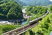 上松駅 - 倉本駅間（寝覚の床）