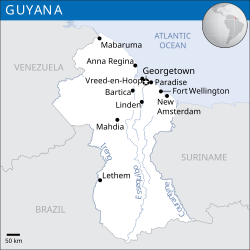 Lokasi Guyana