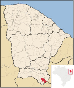 Localização de Brejo Santo no Ceará